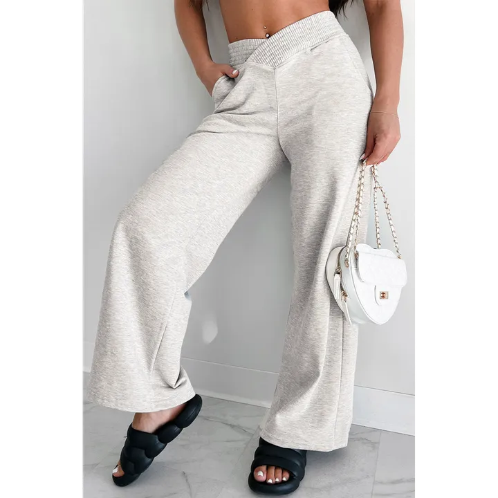 PALERMO Cross-Waist Wide Leg Lounge Pants