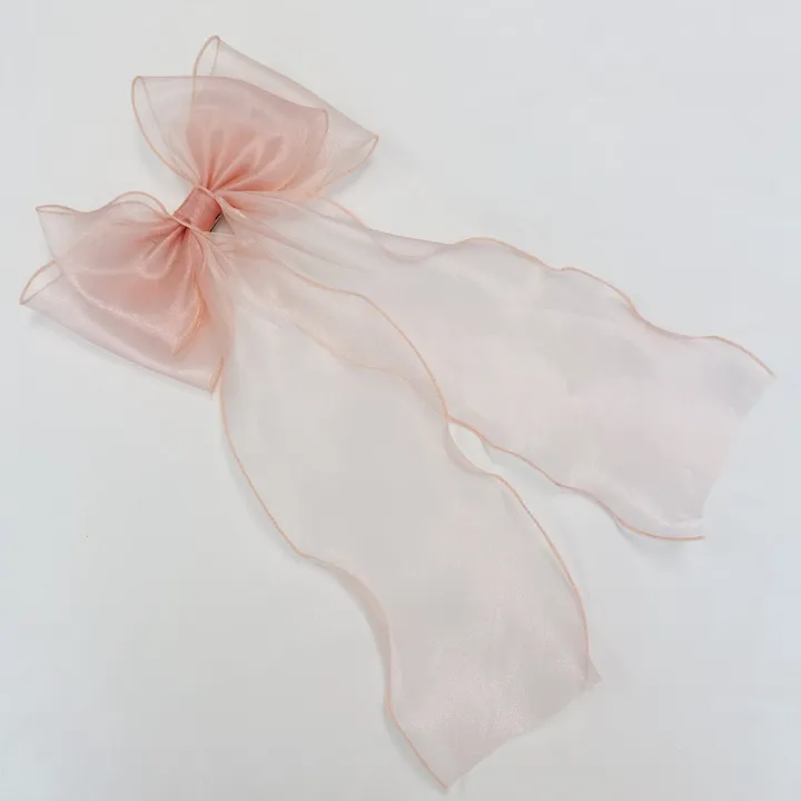 Ellison+Young Elegant Sheer Silky Giant Hair Bow Clip