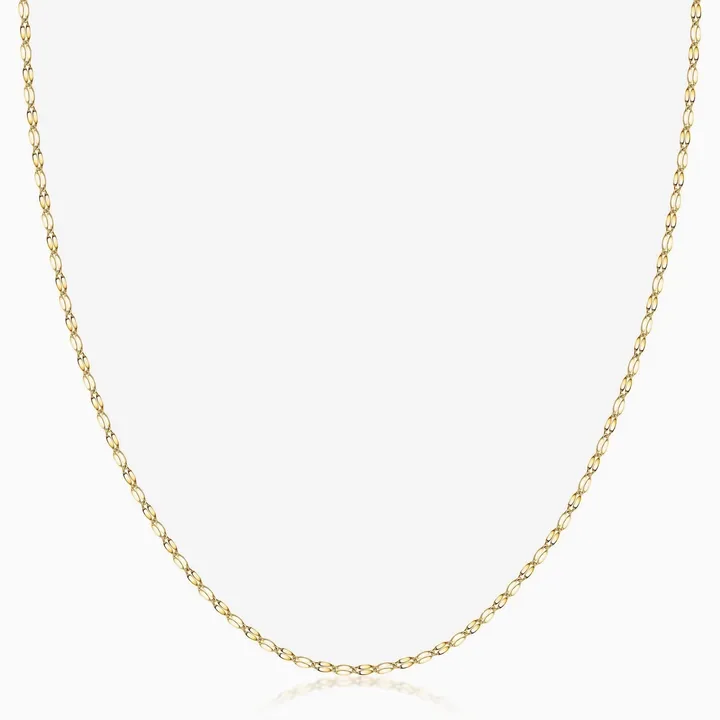 PORI JEWELRY 18K Diamond Cut Mirror Chain Necklace