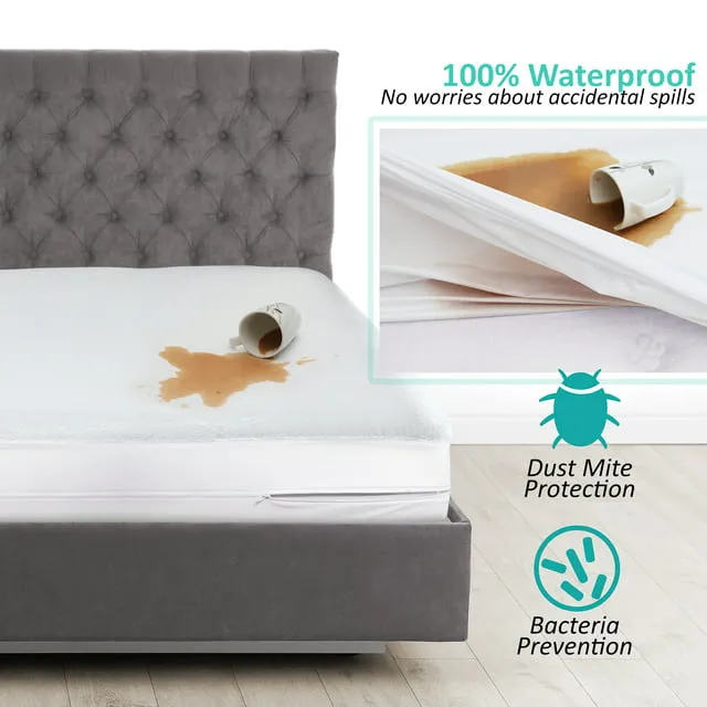 Nestl Waterproof Mattress Protector - Premium Zippered Mattress Encasement
