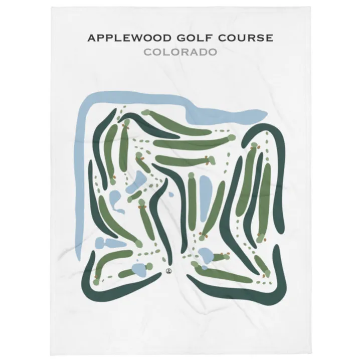 Golf Course Prints Applewood Golf Course, Colorado - Printed Golf Courses - Blanket