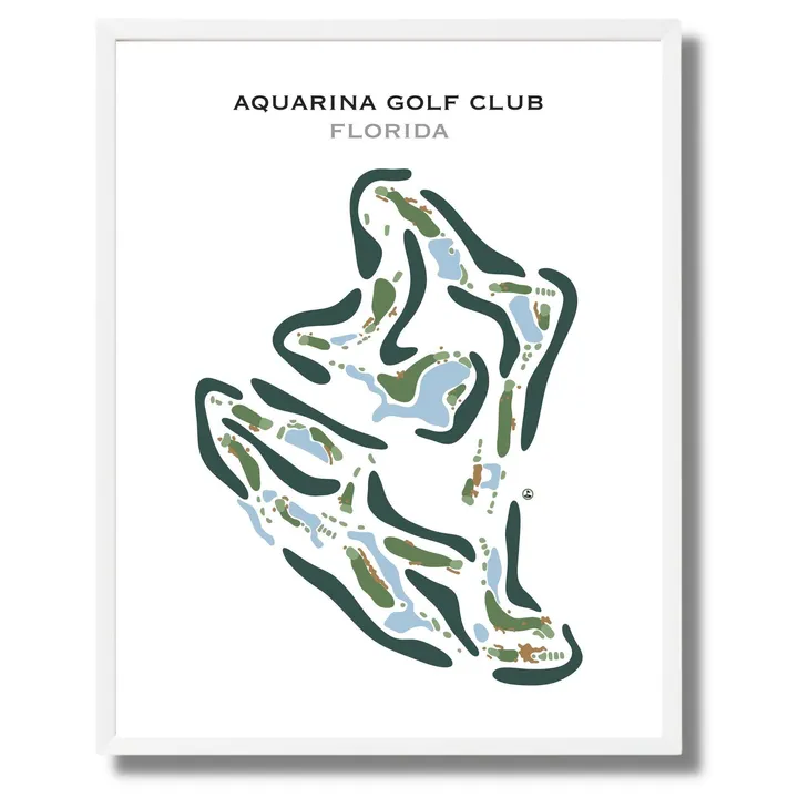Golf Course Prints Aquarina Golf Club, Florida - Printed Golf Course - Print