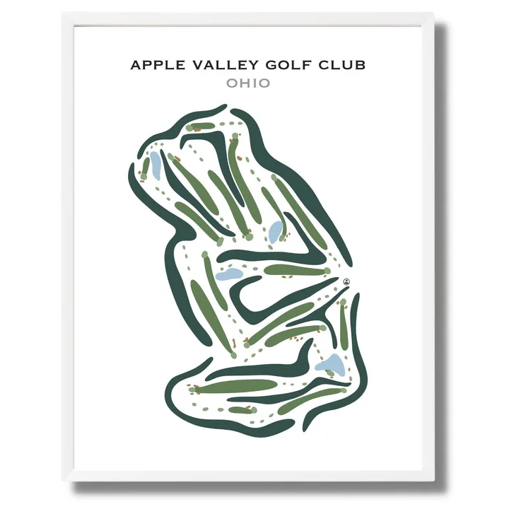 Golf Course Prints Apple Valley Golf Club, Ohio - Printed Golf Courses- Canvas