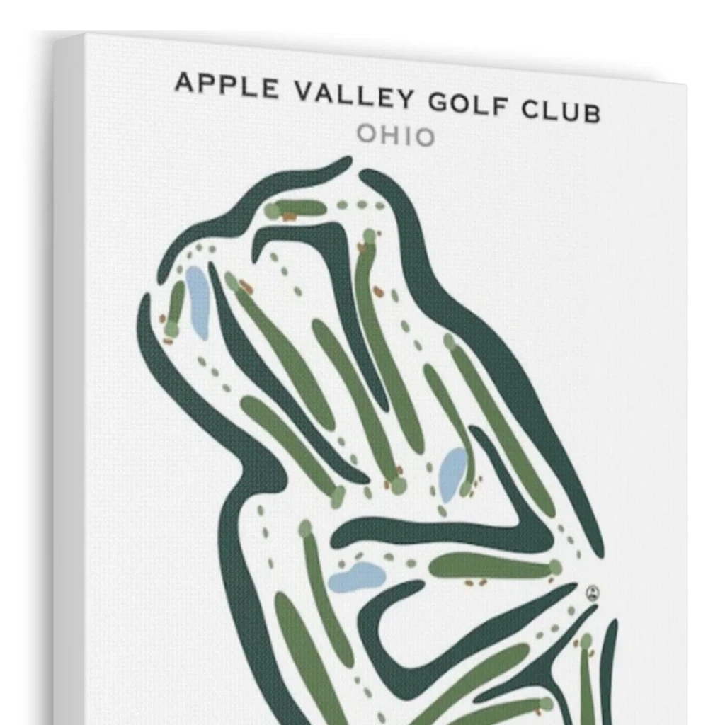 Golf Course Prints Apple Valley Golf Club, Ohio - Printed Golf Courses- Print