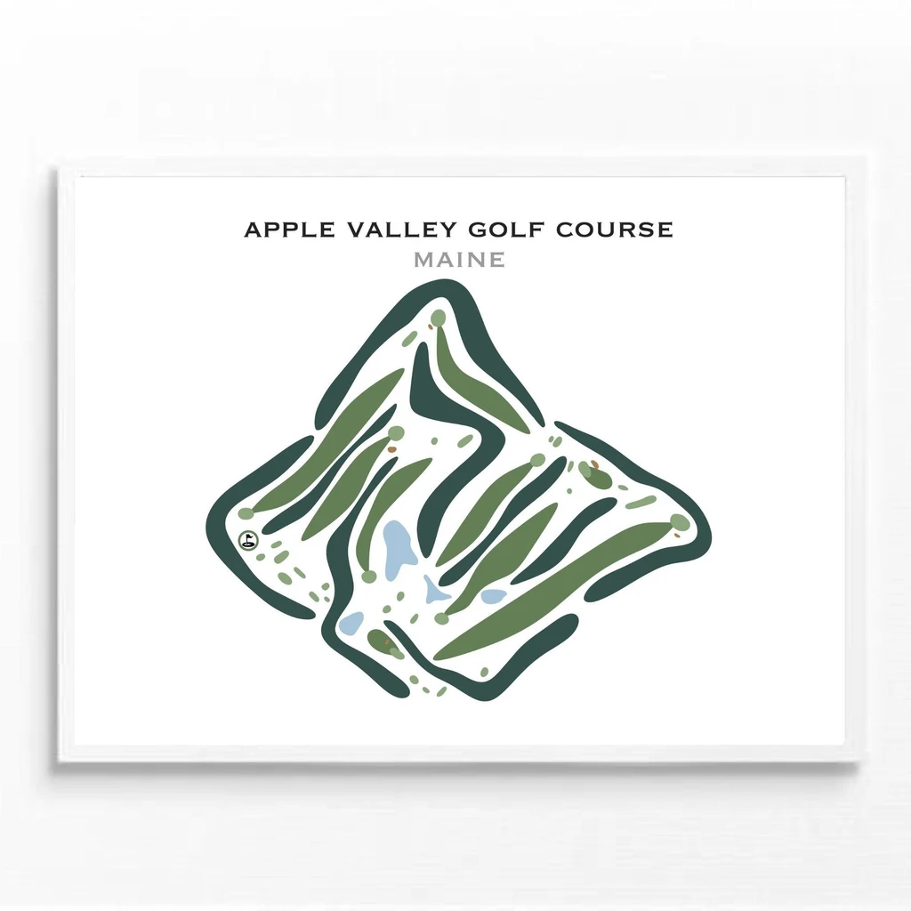 Golf Course Prints Apple Valley Golf Course, Maine - Printed Golf Courses- Canvas