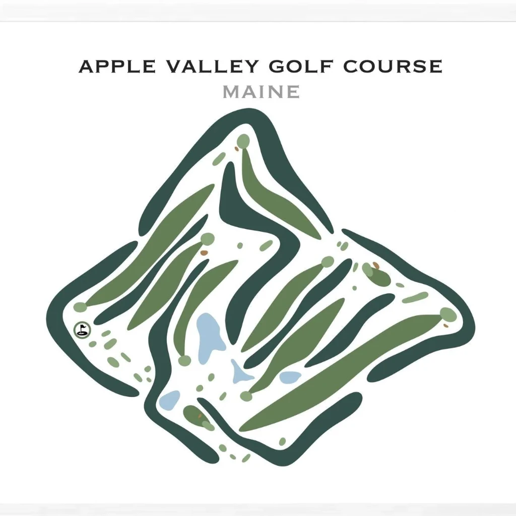 Golf Course Prints Apple Valley Golf Course, Maine - Printed Golf Courses- Canvas
