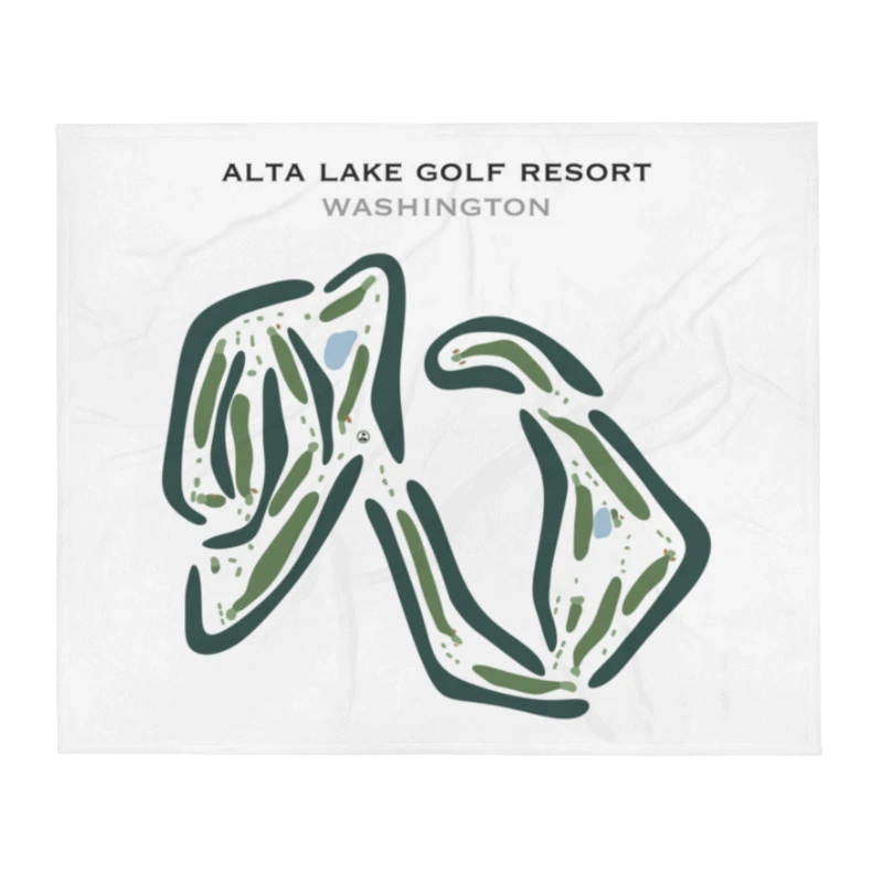 Golf Course Prints Alta Lake Golf Resort, Washington - Blanket