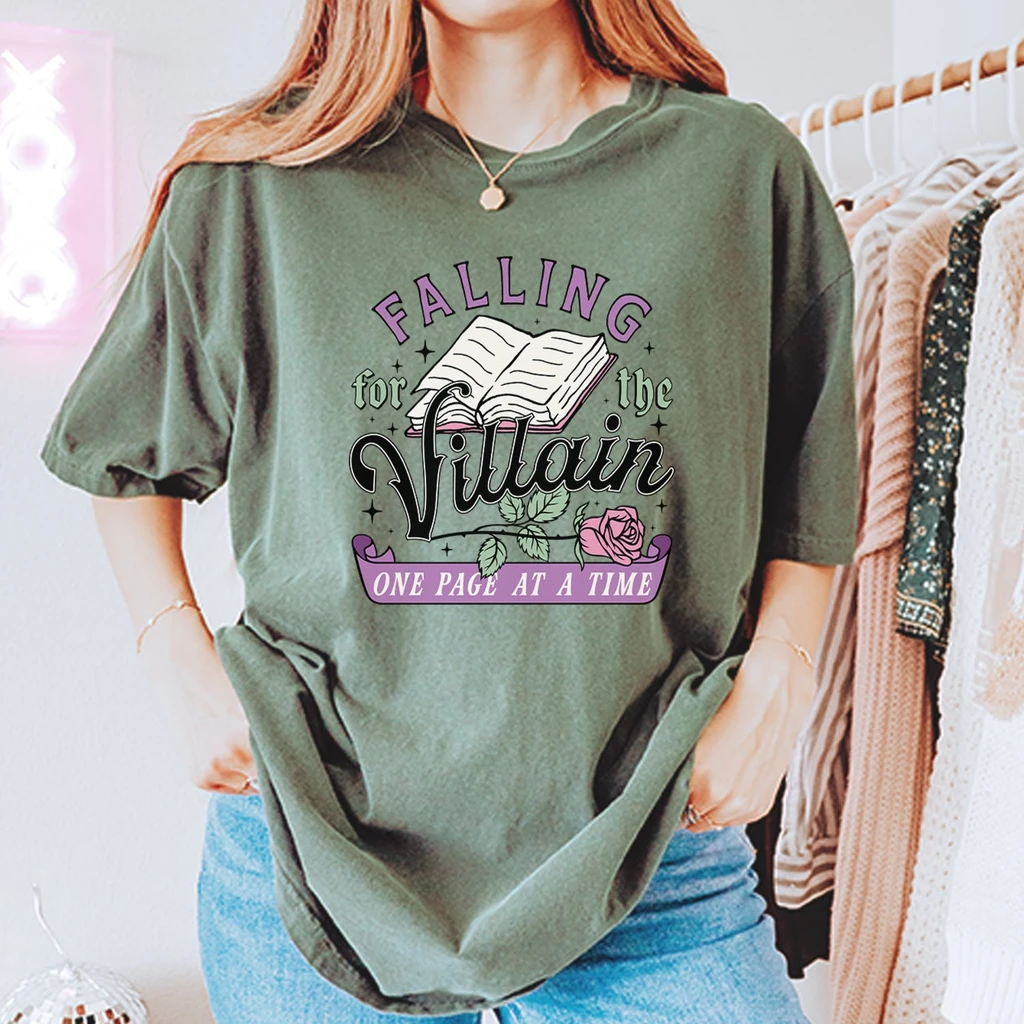 Expression Tees Falling For The Villain One Page At Time Vintage Soft Unisex T-Shirt