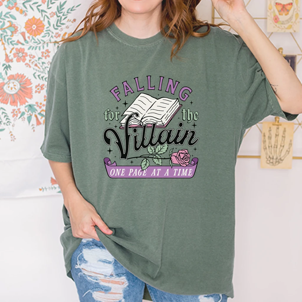 Expression Tees Falling For The Villain One Page At Time Vintage Soft Unisex T-Shirt