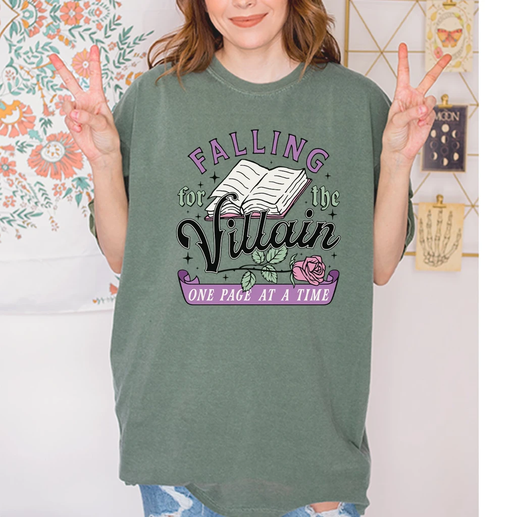 Expression Tees Falling For The Villain One Page At Time Vintage Soft Unisex T-Shirt