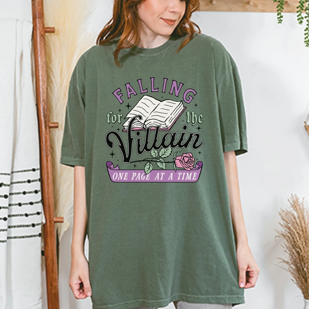 Expression Tees Falling For The Villain One Page At Time Vintage Soft Unisex T-Shirt