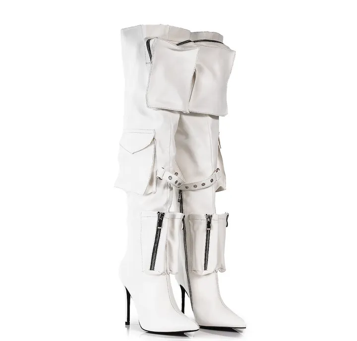 Shoe Time Over The Knee Pocket Boots Scandalous-29