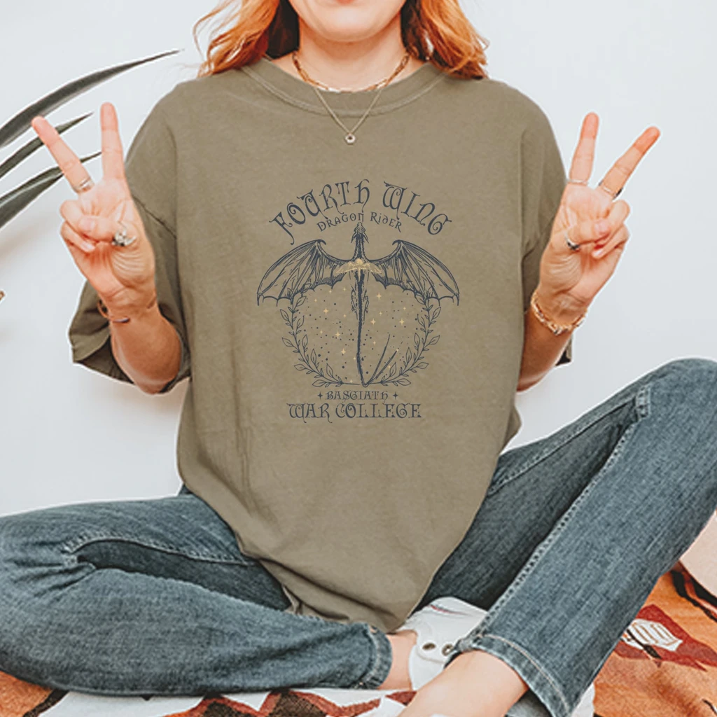 Expression Tees Fourth Wing Dragon Rider Vintage Basgiath War College Unisex T-Shirt