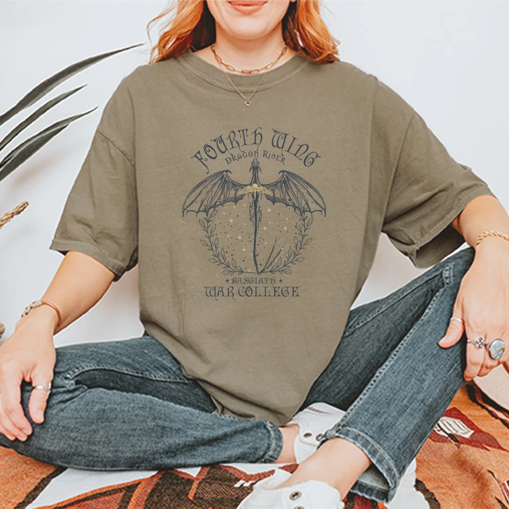 Expression Tees Fourth Wing Dragon Rider Vintage Basgiath War College Unisex T-Shirt
