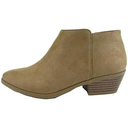 Shoe Time Soda Mug Women's Stacked Heel Western Ankle Bootie