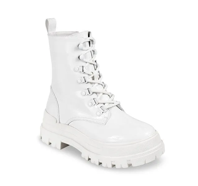 Shoe Time Mid Calf Patent Platform Boots