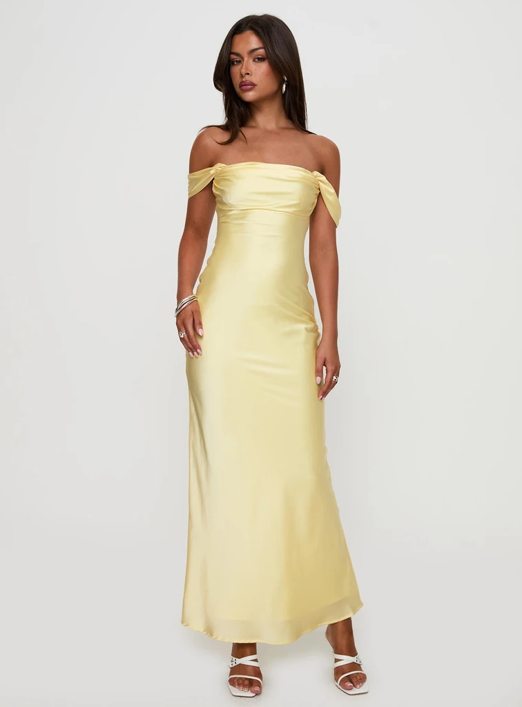 Princess Polly Azura Off The Shoulder Maxi Dress