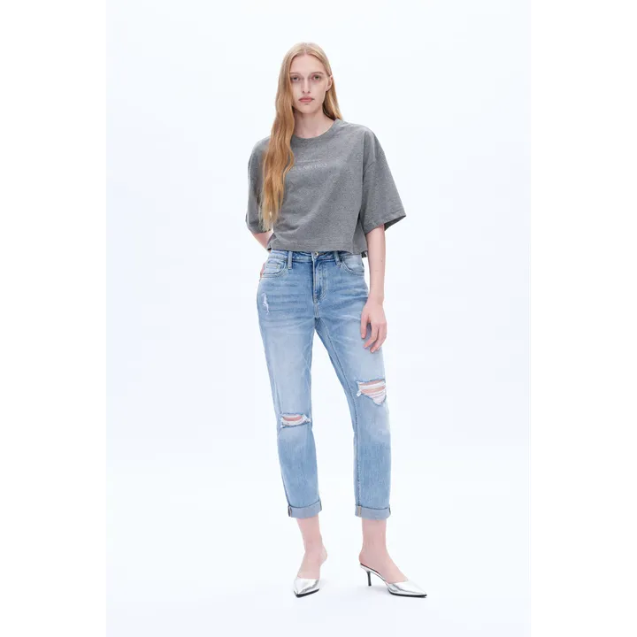 Bayeas High Rise Relaxed Boyfriend Jeans