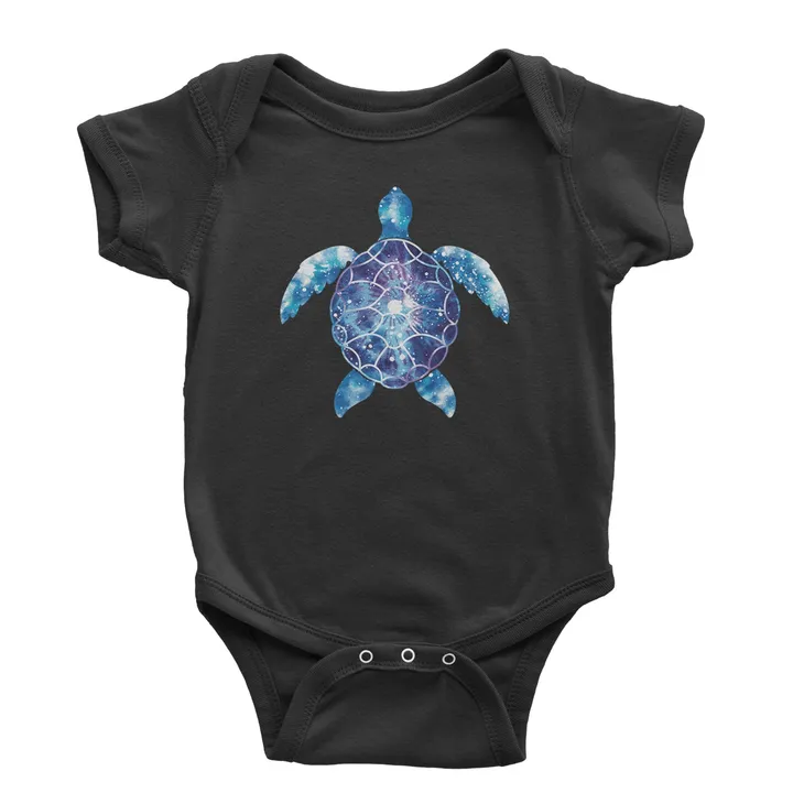 Expression Tees Ocean Aura Tie-Dye Sea Turtle Infant One-Piece Romper Bodysuit