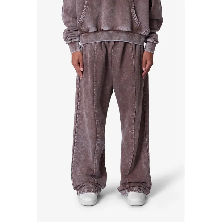 MNML Frayed Seam Acid Wash Sweatpants
