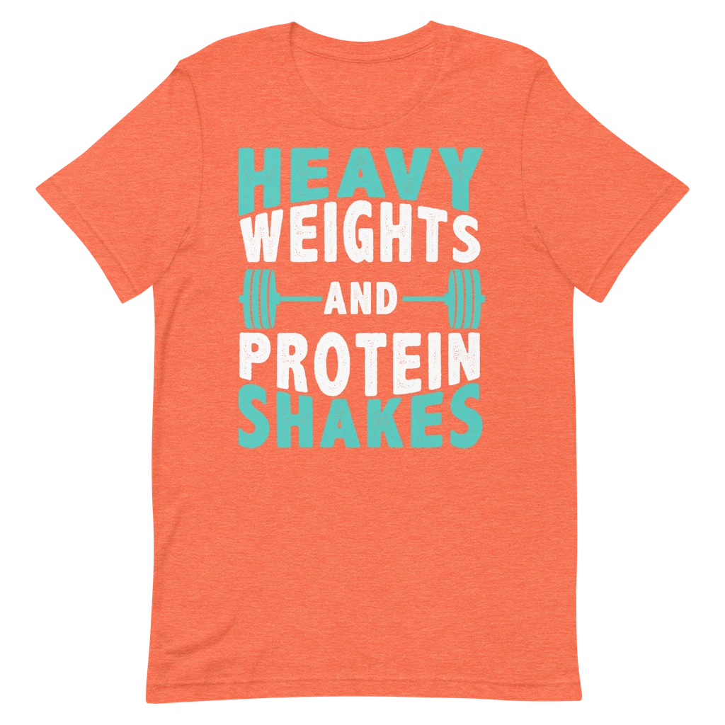 Salutaris Health and Fitness Heavy Weights And Protein Shakes Unisex T-Shirt