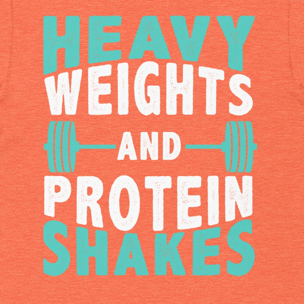 Salutaris Health and Fitness Heavy Weights And Protein Shakes Unisex T-Shirt