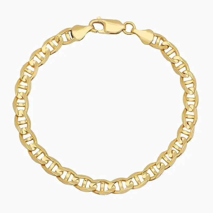 PORI JEWELRY Mariner Chain Link Anklet - 4.5 MM Thickness