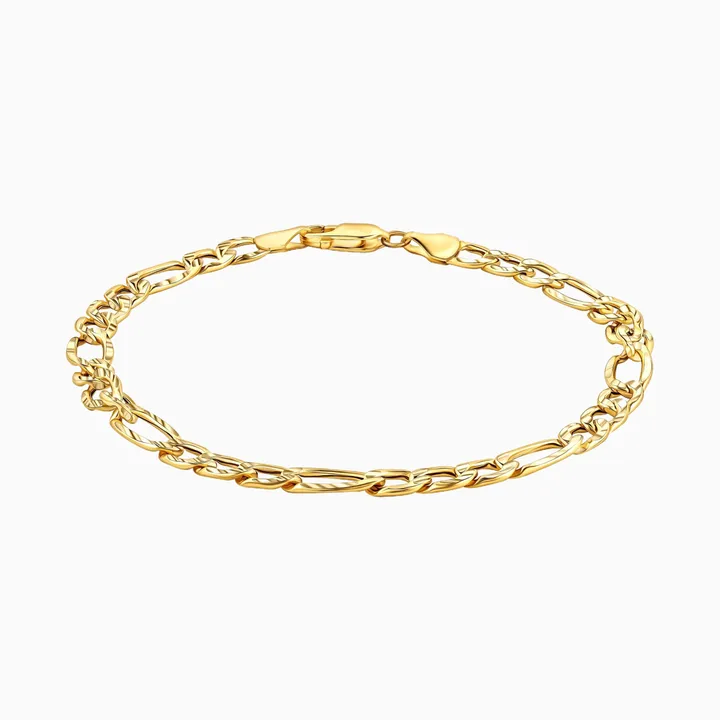 PORI JEWELRY 8 Inches Figaro Link Chain Bracelets for Men