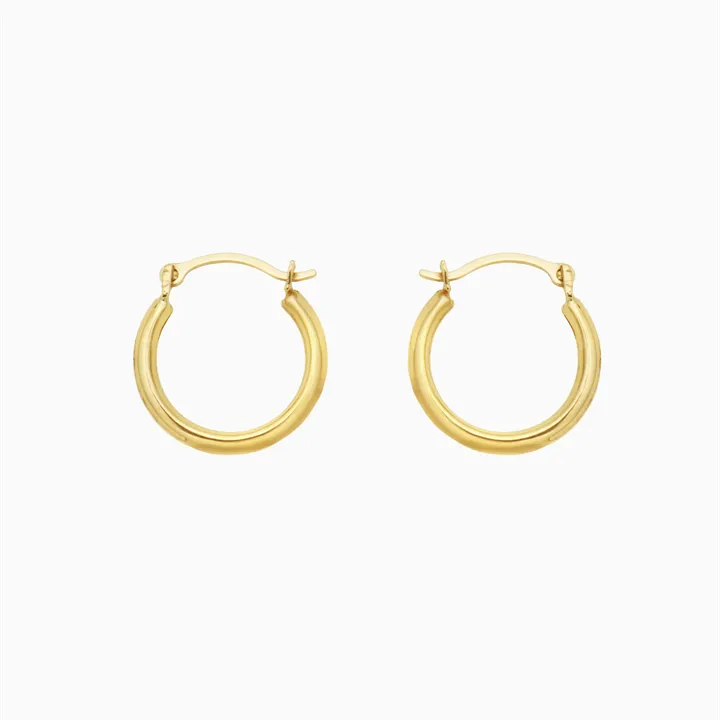 PORI JEWELRY Round Shape 1X14MM French Lock Hoop Earrings