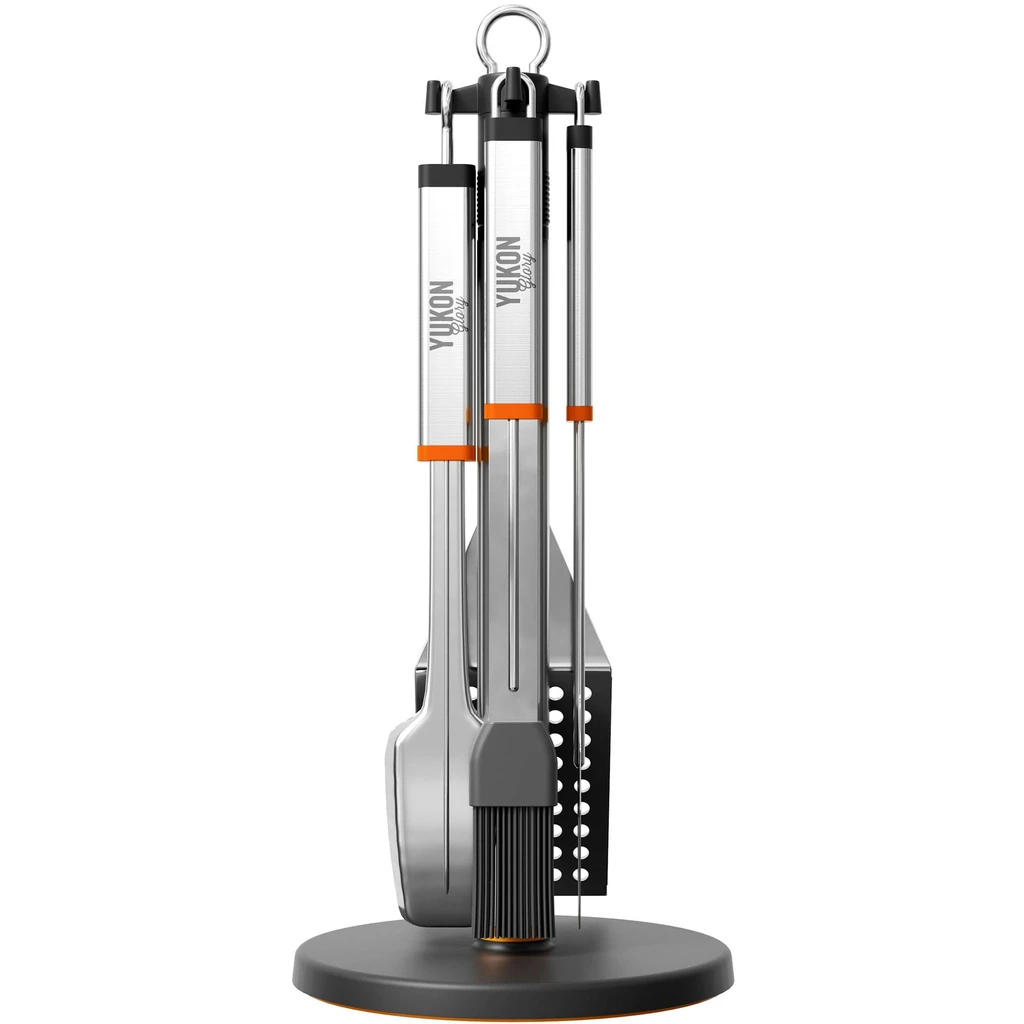YUKON GLORY Rotating Grill Tool Set With Stand