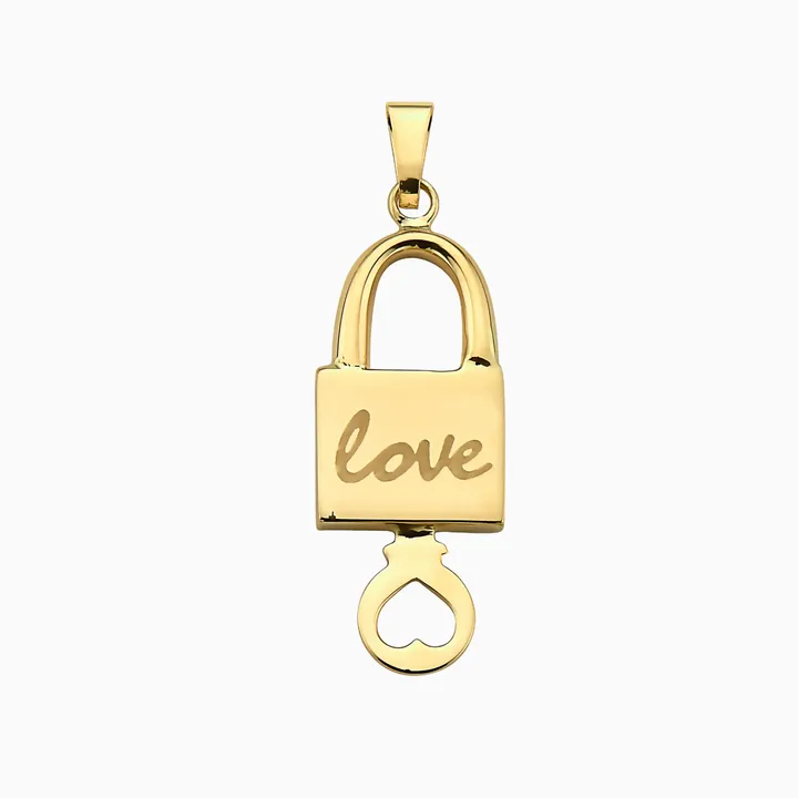 PORI JEWELRY 14K Love Lockdown Pendant