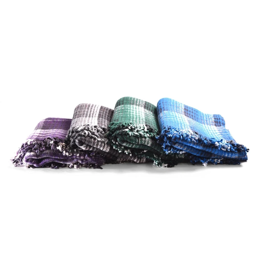 Yoga Design Lab Recycled Plaid Yoga Blanket