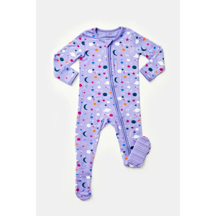 Clover Baby & Kids Soft & Stretchy Zipper Footie