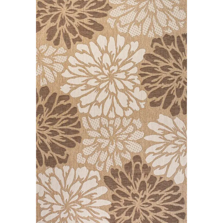 JONATHAN Y Zinnia Modern Floral Textured Weave Indoor/Outdoor Area Rug- Rectangle