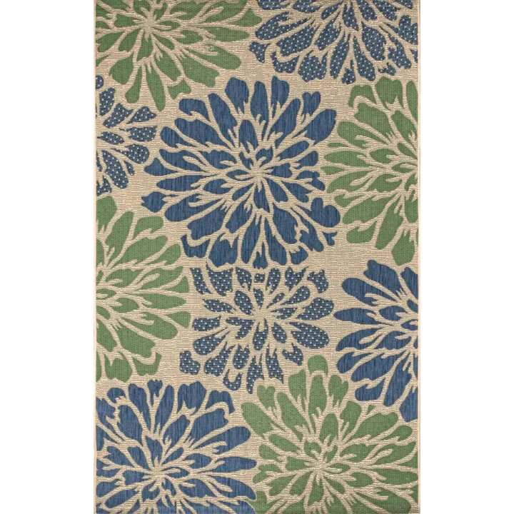 JONATHAN Y Zinnia Modern Floral Textured Weave Indoor/Outdoor Area Rug- Rectangle