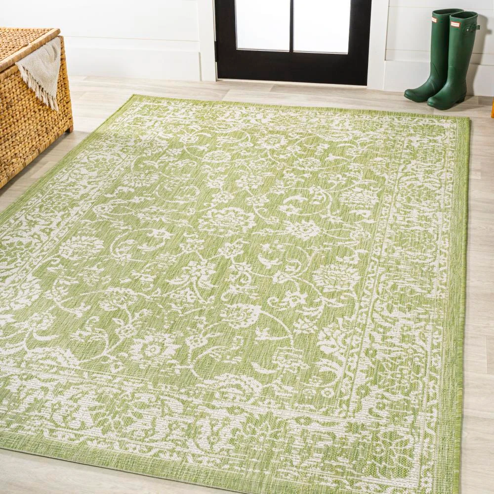 JONATHAN Y Tela Bohemian Textured Weave Floral Indoor/outdoor Area Rug
