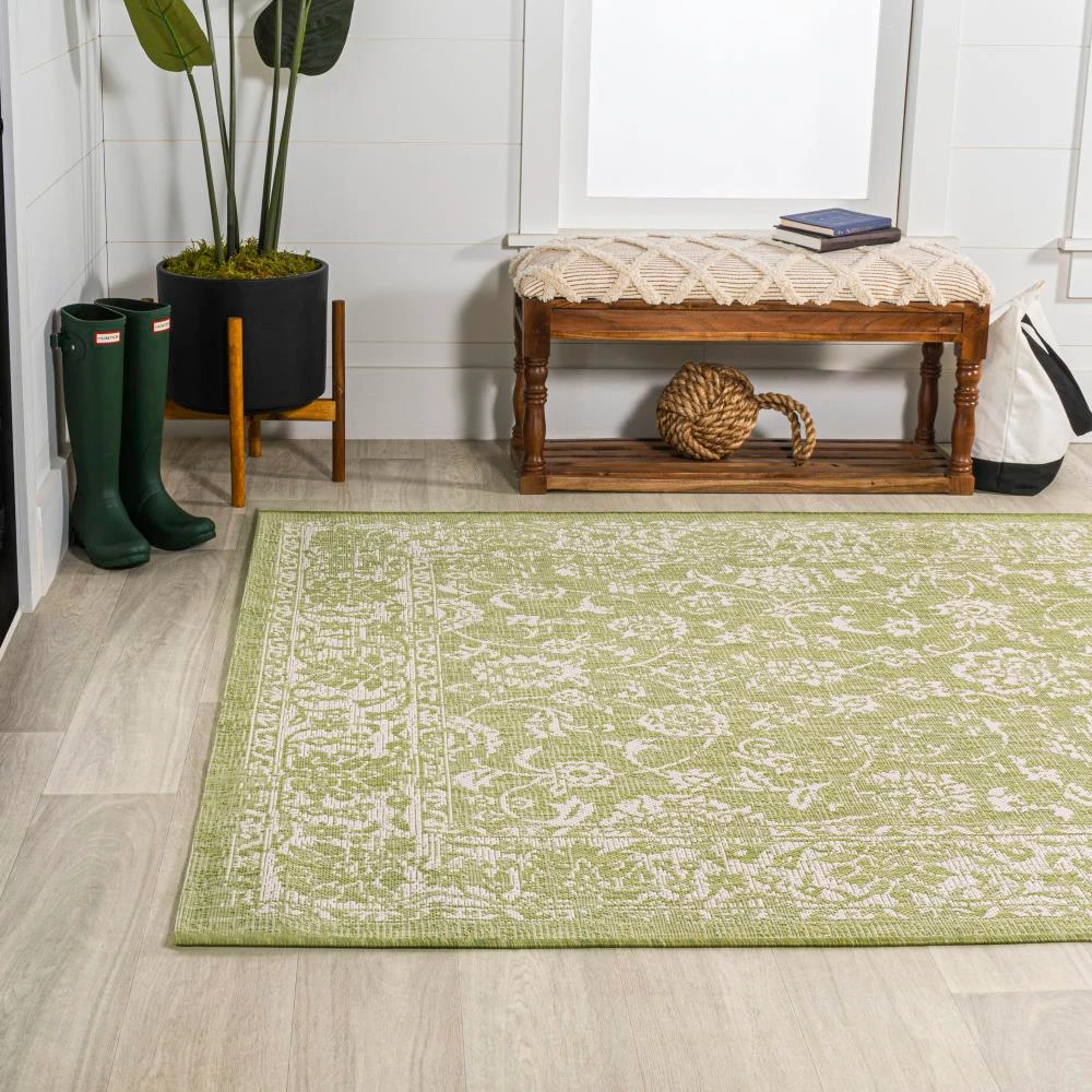 JONATHAN Y Tela Bohemian Textured Weave Floral Indoor/outdoor Area Rug