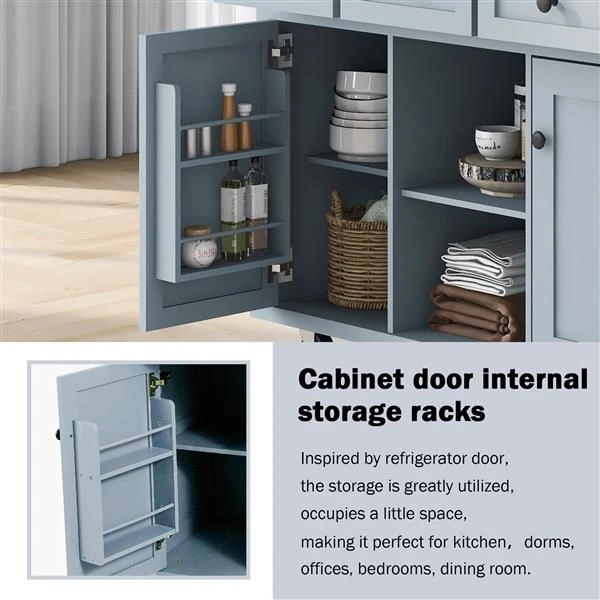 HomeNest Haven Versatile Kitchen Cart with Drop-Leaf Countertop & Storage