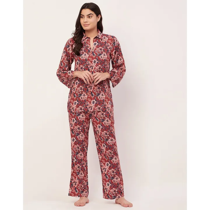 Moomaya Night Suit, Printed Rayon