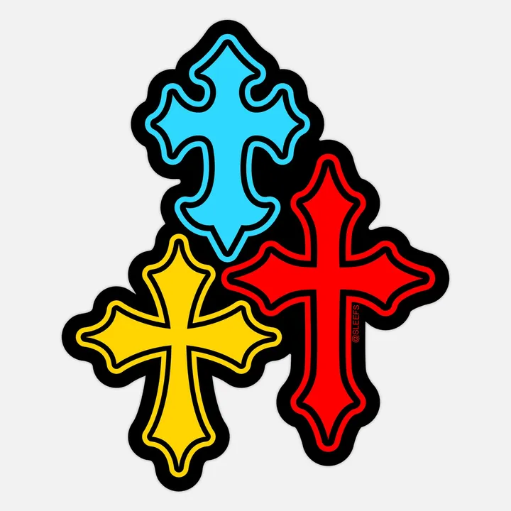 SLEEFS Crosses Chroma Sticker