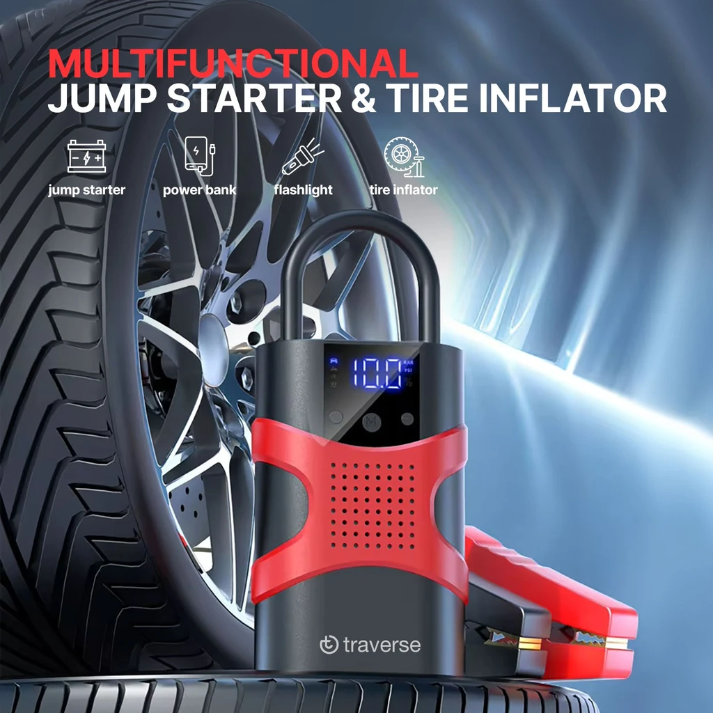 Pursuit Traverse 2-in-1 Smart Tire Pump & Jump Starter