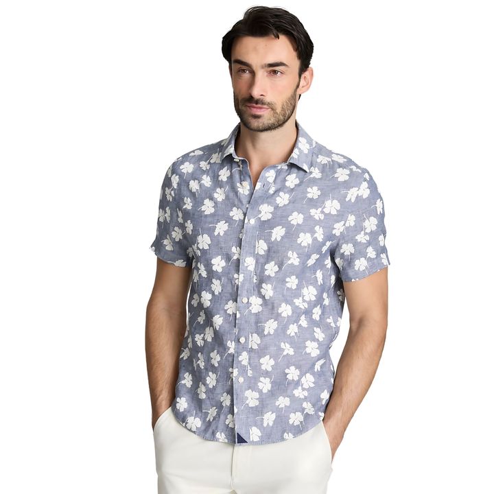 UNTUCKit Linen Short-Sleeve Bonner Shirt- Slim Fit