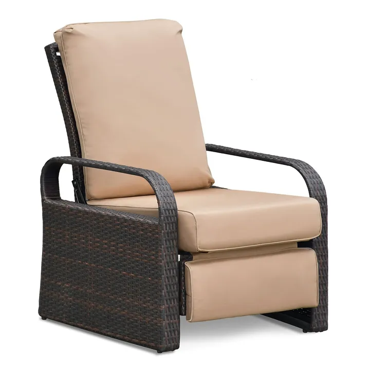Arbor & Co. Adjustable Outdoor Recliner Chair with Thick Cushions