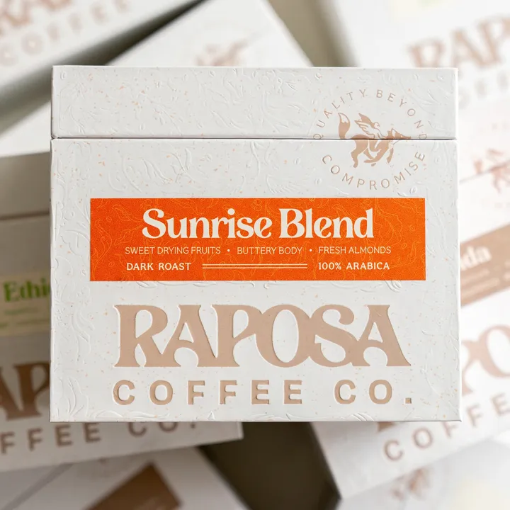 Raposa Coffee Sunrise Blend | Dark Roasted Whole Specialty Coffee Beans
