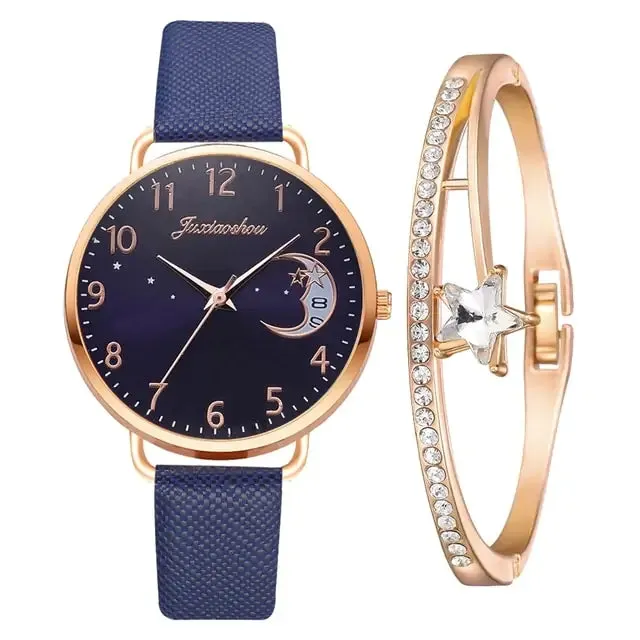 Messy Awakening Moon Bracelet & Watch Set