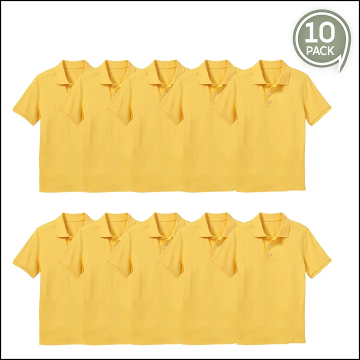Galaxy by Harvic 10-Pack Tagless Polo Tshirt