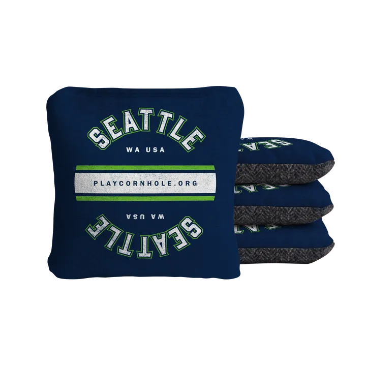 American Cornhole Association Seattle Football Gameday Vintage Synergy Soft Cornhole Bags