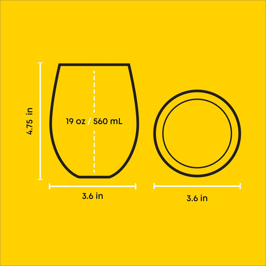 JoyJolt Harry Potter Hogwarts Heritage Stemless Drinking Glasses