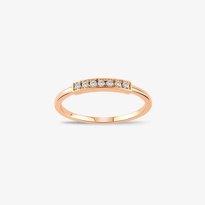 JCarat  14k Solid Gold Diamond Stacker Ring