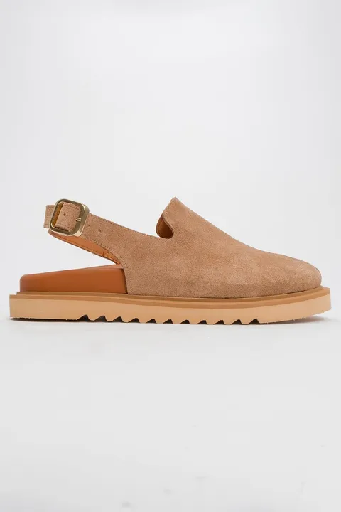Forever & Always Shoes Laby Suede Leather Clogs (Women)
